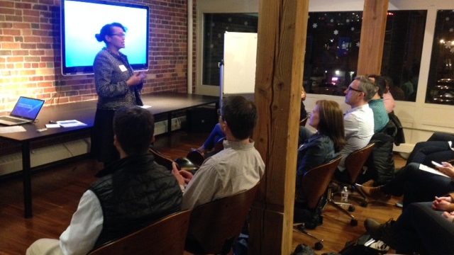 Heather Younger discussing employee recognition